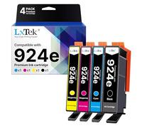 LxTek 924e 924XL Ink Cartridges 4 Pack with Chips for HP 924 Ink Cartridges Multipack Compatible with HP OfficeJet Pro 8120 8130 8122 8135 8123 8125 8128 8132 8133 8134 8135 Print,Scan,Copy