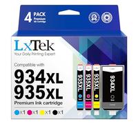LxTek 934XL 935XL Replacement for HP 934 935 934 XL 935 XL Ink Cartridges for HP Officejet Pro 6230 6830 Officejet 6820 (1 Black, 1 Cyan, 1 Magenta, 1 Yellow)