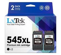 LxTek Compatible Ink Cartridge Replacement for Canon PG-545XL 545 545XL for Canon Pixma MX495 MX490 iP2800 iP2850 MG2400 MG2450 MG2500 MG2550 MG2900 MG2920 MG2550S MG2950S MG3050 (Black,2-Pack)