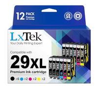 LxTek 29XL Ink Cartridge Compatible for Epson 29XL for Epson Expression Home XP-245 XP-235 XP-342 XP-442 XP-335 XP-432 XP-435 XP-332 XP-345 XP-445 (6 Black 2 Cyan 2 Magenta 2 Yellow,12-pack)