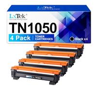 LxTek Compatible Toner Cartridge Replacement for Brother TN1050 TN-1050 TN 1050 Compatible with HL-1110 1210W 1212W 1112 Compatible with DCP-1510 1610W 1612W 1512 1910W 1810 (Black,4-Pack)