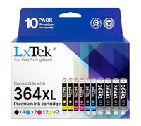 LxTek 364XL Compatible Ink Cartridge Replacement for HP 364XL for Photosmart Officejet 4610 4620 Deskjet 3070A (4 Black 2 Cyan 2 Magenta 2 Yellow,10-pack),Packaging may vary