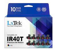 LxTek Replacement for IR40T IR-40T CP13 MP-12D Calculator Ink Roller Printer Ribbons use with Canon, Sharp EL-1750V, EL-1801V (Black/red, 10-Pack, Individually Sealed)