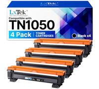 LxTek Compatible Toner Cartridge Replacement for Brother TN1050 TN-1050 TN 1050 Compatible with HL-1110 1210W 1212W 1112 Compatible with DCP-1510 1610W 1612W 1512 1910W 1810 (Black,4-Pack)