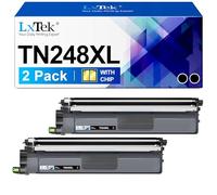 LxTek TN248XL Toner Cartridges Compatible for Brother TN-248 Toner for Brother MFC-L3740CDWE MFC-L3760CDW HL-L3240CDW HL-L3220CWE DCP-L3560CDW MFC-L3740CDW MFC-L8390CDW DCP-L3520CDWE (Black, 2-Pack)