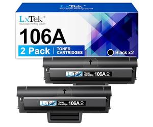 LxTek W1106A 106A Toner Compatible with HP 106A Toner for HP Laser MFP 137fwg Toner Black for HP Laser 107w Toner 107a 107r MFP 137fwg 137fnw 135wg 135w 135a 135r (Black, Pack of 2)