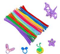 Lxtness 100 PCS Pipecleaners Craft Pipe Cleaners,30cm Long Flexible Rainbow Chenille Cord Curved Plush Pipe Cleaner for Handcrafting and Christmas Tree Project DIY Decorating (Dark)
