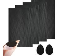 Lxtness 4 Piece Shoe Sole Anti Slip Grips, Non Skid Self Adhesive Rubber Pads, Shoe Bottom and Heel Noise Reduction Stickers and Protectors (Black)