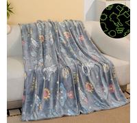 LXTOPN Cuddly blanket children for boys, blanket glows in the dark, Gary children's blanket, children, sea creatures, gifts, 5 6 7 years