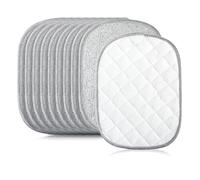 LXUEJIE 10 Pcs Wire Dish Cloth, 2025 Upgraded Double-Sided Cleaning Cloths, Silver Stainless Steel Mesh with Multi-Layer Cotton Yarn, Non-Scratch Metal Scrubbing Pads for Home Kitchen, Durable Reusabl