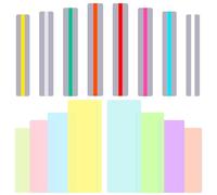 LXUEJIE 16 Pcs Dyslexia Overlays Rulers, Guided Reading Highlight Strips Overlays Bookmarks Highlight Strips Overlay Reading Bookmark Readings Line Guiding for Reduce Visual Stress(2 Styles)
