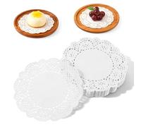 LXUEJIE 200 Pcs Paper Doilies, 3.5 Inch Lace Round Disposable Placemats, White Doilies for Plates for Tables, Dessert Trays, Party Craft, Wedding & Birthday Cake Decorations