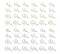 LXUEJIE 24 Pairs Pearl Studs Earrings for Women, Simulated Pearl Earrings 4 Mixed Sizes Fake Pearls Earring Round Ball Pearls Stud Earring Set for Bridal Wedding Christmas Birthday (White, Rice White)