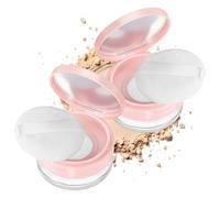 LXUEJIE 2Pcs Loose Powder Container, Empty Travel Small Loose Powder Compact Loose Powder Containers 20 ml(0.67 oz) Reusable Makeup Powder Case with Sponge Powder Puff