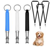 LXUEJIE 3 Pack Dog Whistle, Adjustable Silent Dog Whistle Professional Recall Dogs Training Whistles with Lanyard Dogs Whistles for Pet Training