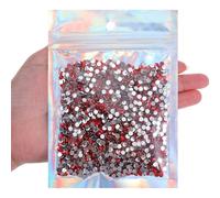 LXUEJIE 3000Pcs 3mm Bling Resin Rhinestones, Glitter Sequins Embellishments Gemstones Hotfix Flatback Crystal Bling Diamonds for Nails, Clothing, Cups, Bottles, DIY Makeup Craft Decoration(Red)