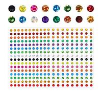 LXUEJIE 3520 Sheets of Colored Dot Stickers, Colored Laser Shiny Coding Labels, 1/4 Inch Self-Adhesive Shiny Dot Labels, Small Round Stickers in 16 Colors for Office, Classroom, Teacher, Student