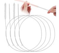 LXUEJIE 4 Pcs Long Pipe Cleaners Tube Straw Brush, 1m/39in Extra Long Straw Cleaner Brush with Soft Nylon Bristles Head for Cleaning Straws Tube Pipe Bottle Drain