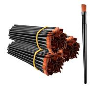 LXUEJIE 50 Pcs Angled Eyebrow Brush, Black Disposable Eyebrow Tint Brush, Eyeliner Brow Tint Brushes, Eye Shadow Applicator Sticks Disposable Makeup Brushes, Professional Esthetician Supplies