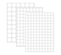 LXUEJIE 580 Pcs Screw Cover Stickers, 3 Sizes 12mm/15mm/21mm White Self-Adhesive Screw Hole Covers for Wood Cabinets, Drawers, Wardrobes, Tables - Easy Installation High Adhesive Strength