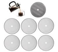 LXUEJIE 6Pcs French Press Replacement Filter Screen, Mesh Stainless Steel French Press Filter, 4 Inch Reusable Coffee French Press Filters for 8 Cup/1000 ml/34 oz Coffee Tea Makers