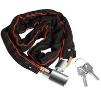 Lxumepor Bicycle Lock: 65cm long, with a steel chain wrapped in high-strength and tough fabric. The fabric is eco-friendly, wear-resistant, sturdy and durable, and won't scratch the vehicle body. Suit