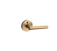 LXURY 1pc Bathroom Lock Spherical Three-Pole Passage Lock Kitchen Indoor Wooden Door Bathroom Door Handle(Huang Gu)