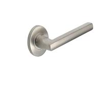 LXURY 1PC Door Handles for Interior Doors Indoor Room Barn Wooden Door 304 Stainless Steel Handle Without Lock(1PC Brushed Silver)