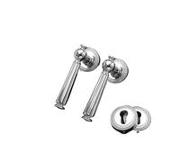 LXURY 1SET Interior Bedroom Door Lock Gold Room Home Wooden Door Handle Split Body Mute Magnetic Suction Retro French(6)