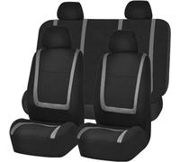 LXURY Car Seat Cover Sets for V-W Transporter Multivan T7 2022+, All Weather NonSlip Front Rear Seats Cover Dust Proof Protects Accessories,D/Grey