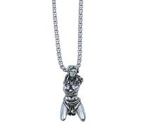 LXURY Sterling Silver Suffering Goddess Pendant Necklace-Symbol of Strength and Resilience, Vintage silver jewelry for Women Men (1pcs)