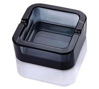 Lxuwbd Ashtray, Crystal Glass Ashtray (black, large)