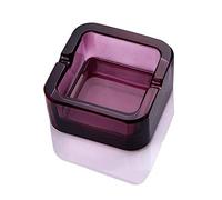 Lxuwbd Ashtray, Crystal Glass Ashtray (Purple, large)