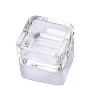 Lxuwbd-crystal glass simple and fashionable small ashtray (White transparent)