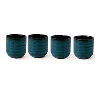 Lxuwbd Japanese Style Ceramic Tea Cup Tea Cup Coffee Cup Yerba Mate Set of 4 Ceramic Mugs (Green)
