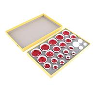 LXWalibrex 24pcs Watch Capping Machine Dies with Base, Aluminum Alloy Watch Back Cover Pressing Tool Set, Scratch - Proof Watch Repair Dies for Watchmakers, Includes 20 Standard and 3 Round