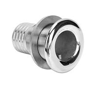LXWalibrex 316 Stainless Steel Water Drainage Plug Thru Hull Fitting, Marine Boat Drain Joint for 1-1/2in Hose, Mirror - Polished - Scupper Drain for Yacht Boat Trailer