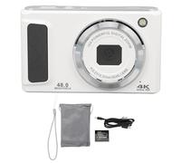 LXWalibrex 48MP Vlogging Camera with 4K UHD Video Recording, 16X Digital Zoom, Dual Front Rear Cameras, 2.8 Inch IPS Display, Autofocus, Anti - Shake & Fill Light for Beginners and Content (White)
