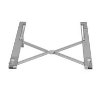 LXWalibrex Aluminum Alloy Laptop Stand, Foldable Adjustable Portable Computer Holder for 10in to 17in Laptop and Tablet, Ergonomic Cooling Bracket with Non - Slip Silicone Feet (Gray)