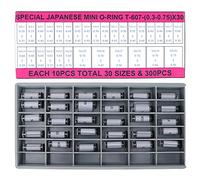 LXWalibrex AR - 607 Flexible Rubber Watch Crown O - Ring, Seals for Watch Head, Assorted Sizes 0.3x0.75mm O - Ring Gaskets with Storage Box for Watch Repair Professionals