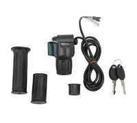 LXWalibrex Electric Bike Twist Throttle Grip Set, Universal Wireless Throttle with Real - Time Digital Voltage Display, Right Half Grip + Left Full Grip + Governor Handle for E - Bikes and