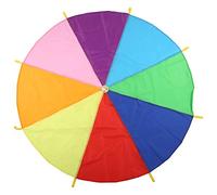 LXWalibrex MultiFunction Colorful Kids Parachute Game, Early Education Equipment for Group Play, Oxford Fabric Outdoor Exercise Toy with Bright Colors for Teamwork and Motor Skill (2m)