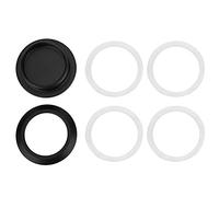 LXWalibrex Round Double - Side Sliding Door Handle, Concealed Bathroom Door Knob Hardware, 304 Stainless Steel Glass Door Pull with Washer, for Wood Sliding Doors, Glass Shower Doors,