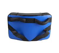 LXWalibrex Taekwondo Curved Foot Target, Martial Arts Side Kick Pad for Boxing & Muay Thai Training, Ergonomic Arc - Shaped Punch Pad with Explosion - Proof Space Leather & EVA Foam, 18.1 x 1 (Blue)