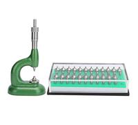 LXWalibrex Watch Repair Tools, Watchmaker Rhinestones Setting Machine with Thread Pitch Micrometer, Steel Jewelry Setting Tool for Ruby and Sapphire Depth Adjustment on Watches (Green)