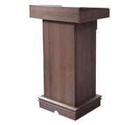 LXWKAI Pulpits Churches Vintage Lecterns Stable Standing Wooden Podium Square Pulpits with Storage Rack Podium Stand Load 15kg Presentation Stand Use Anywhere