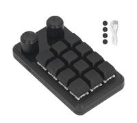 Lxwraptorial 12 - Key Mini Gaming Keypad with Blue Switches, Programming Macro Keypad, RGB Backlit Mechanical Keypad for Industrial Control, Office and Gaming