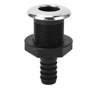 Lxwraptorial 3/4in Thru Hull Fitting, Nylon Leakproof Marine Hose Connector with Twist - Lock Design, High Toughness Thru Hull Skin Fitting for Boat Yacht RV Transom (Straight Pipe)