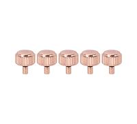 Lxwraptorial 5pcs Professional Watch Crown Steel Wrist Watch Parts, Watchmaker Repair Tool Kit, Rose Gold Replacement Crowns for Mechanical Watches, Includes 5 Sizes for DIY Watch (3.5mm long hole)
