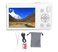 Lxwraptorial 68MP HD Digital Camera with 2.7in Screen, 16x Zoom, Beauty Filters & Timer Shoot, Compact Vlog Camera for Beginners, Travellers and Selfie Enthusiasts (White)